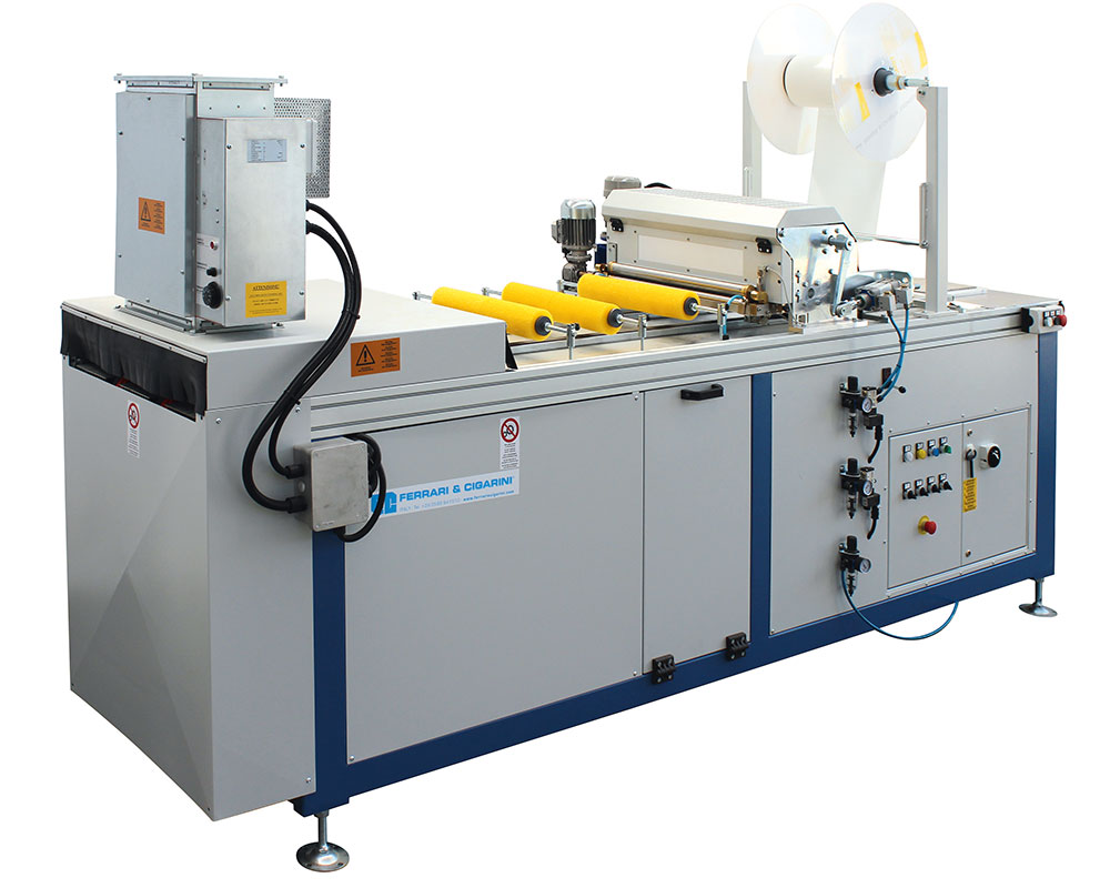 MIR 001/M - SEMI-AUTOMATIC GLUEING MACHINE IN LINE IN SINGLE AND DOUBLE REEL